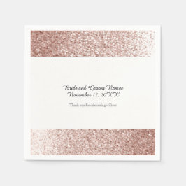Imitate Glitzer Rose Gold Serviette