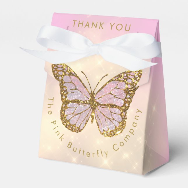 Imitate Glitzer Schmetterling Geschenkschachtel (Vorderseite)