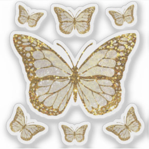 Imitate Glitzer Schmetterlinge Aufkleber