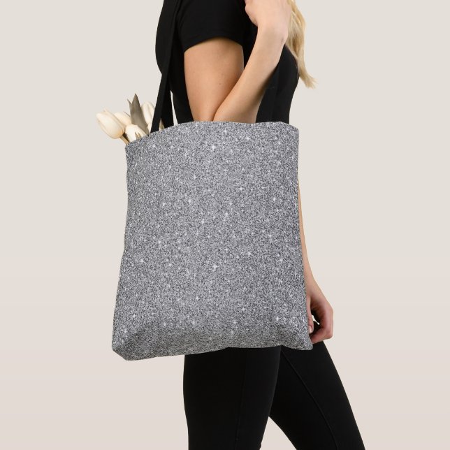 Imitate Glitzer Tote Bag Silver Tasche (Von Nahem)