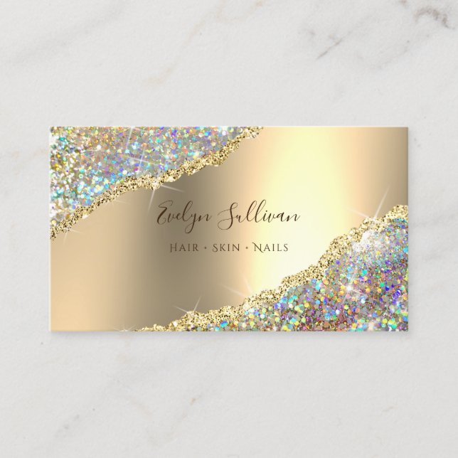 Imitate Glitzer und Gold Foil Visitenkarte (Vorderseite)
