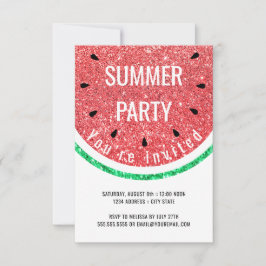 Imitate Glitzer Wassermelone Party Einladung