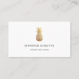 Imitate Gold Ananas Tropical Real Anwesen Agent Visitenkarte