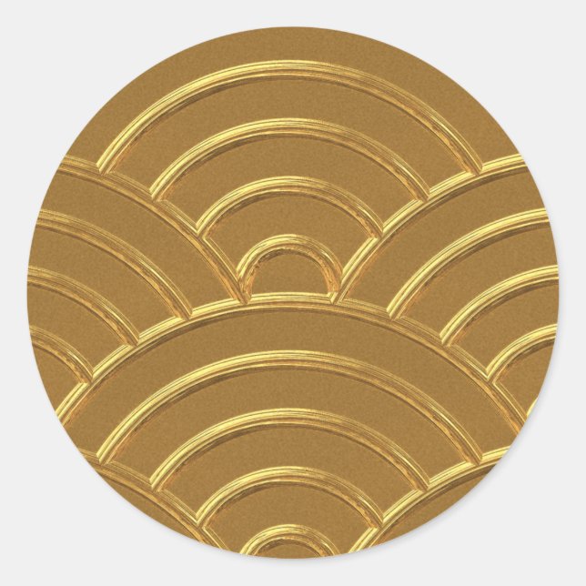Imitate Gold Art Deco Lounge Umschlag Aufkleber Ge (Vorderseite)