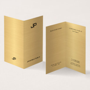 Imitate Gold Beruflich Modern Monogram Elegant Visitenkarten