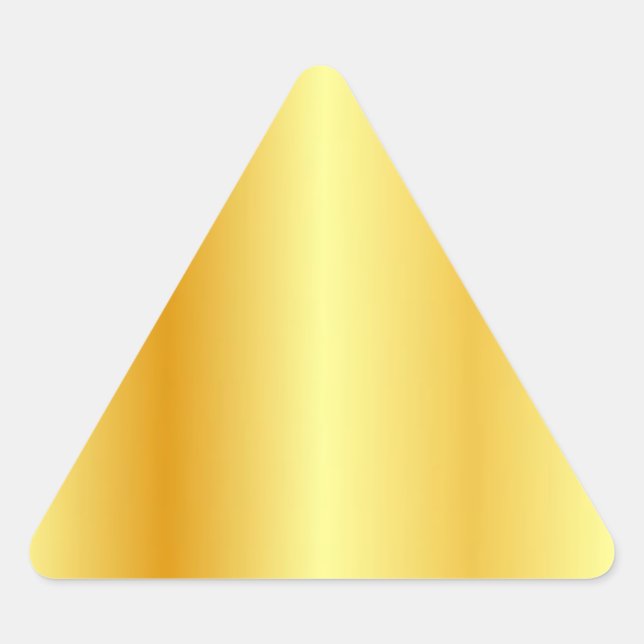 Imitate Gold Blank Template Elegant Moderne Maßges Dreieckiger Aufkleber (Vorderseite)