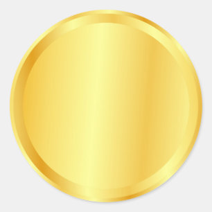 Imitate Gold Blank Template hinzufügen Text Elegan Runder Aufkleber