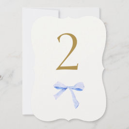 Imitate Gold | Blue Ribbon Wedding Tischnummer