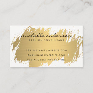 Imitate Gold Brushed   Fashionista Visitenkarte