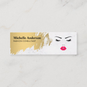 Imitate Gold Brushed   Makeup Artist   Fashionista Mini Visitenkarte