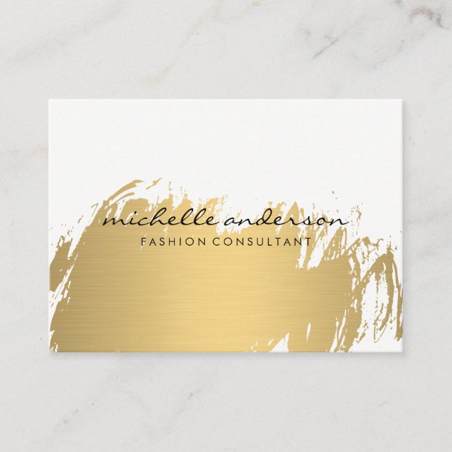 Imitate Gold Brushed Visitenkarte (Vorderseite)