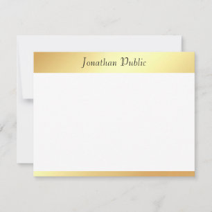 Imitate Gold Calligraphy Script Template Mitteilungskarte