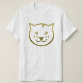 Imitate Gold Cat Face - Benutzerdefinierte Hinterg T-Shirt