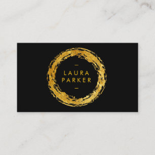 Imitate Gold Circle Confetti Eleganter Chic Design Visitenkarte