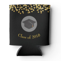 Imitate Gold Confetti & Graduation Cap Class 20xx