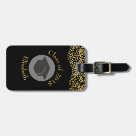 Imitate Gold Confetti & Graduation Cap Class 20xx Gepäckanhänger