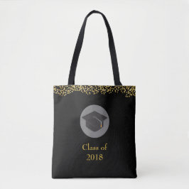Imitate Gold Confetti & Graduation Cap Class 20xx Tasche