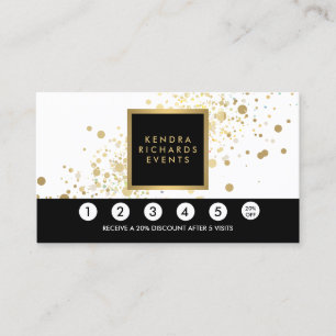Imitate Gold Confetti mit der modernen White Loyal Treuekarte