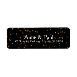 Imitate Gold Confetti Stars auf dem Black Modern L