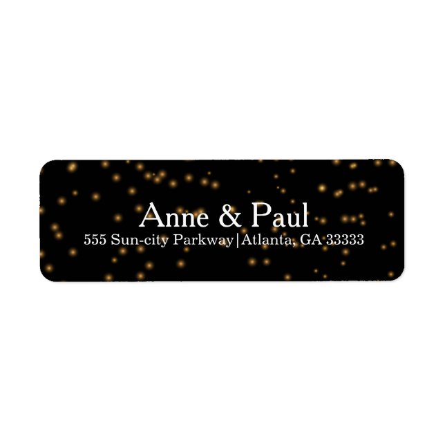 Imitate Gold Confetti Stars auf dem Black Modern L (Vorne)