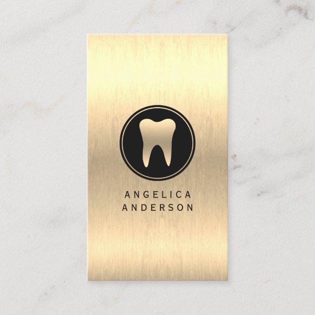 Imitate Gold Dental Business Card Visitenkarte (Vorderseite)