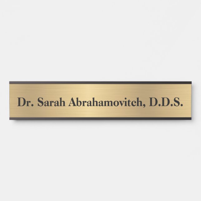 Imitate Gold Dentist's Dentalbüro Türsignatur Türschild (Vorderseite )