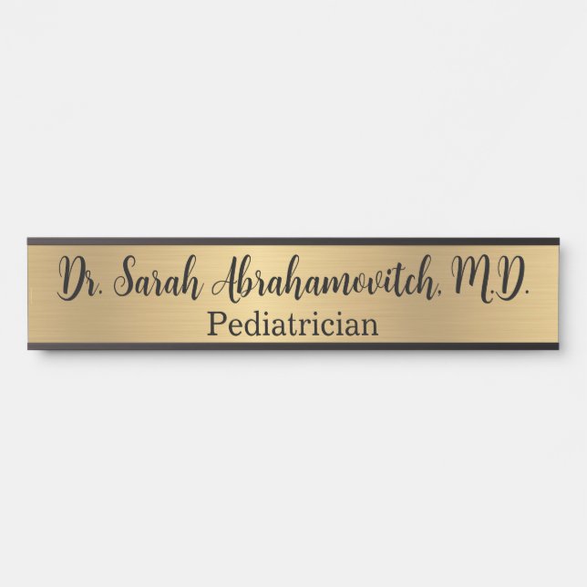 Imitate Gold Doctor's Office Door Sign Türschild (Vorderseite )