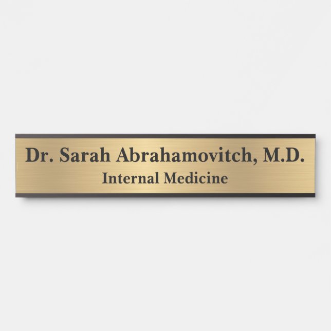 Imitate Gold Doctor's Office Door Sign Türschild (Vorderseite )
