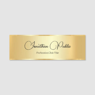 Imitate Gold Elegante Handschrift Typografie Vorla Namensschild