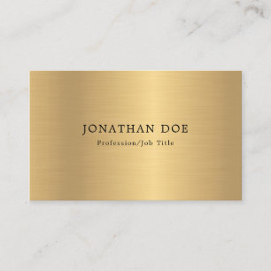 Imitate Gold Elegante Minimalistische Berufliche V Visitenkarte