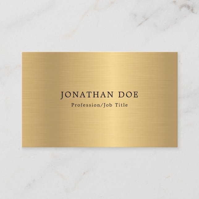 Imitate Gold Elegante Minimalistische Berufliche V Visitenkarte (Vorderseite)