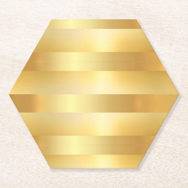 Imitate Gold Elegante Moderne Blank Template Trend Untersetzer (Vorderseite)