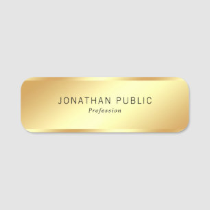 Imitate Gold Elegante Moderne einfache Template Re Namensschild