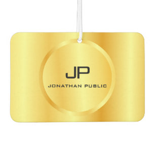 Imitate Gold Elegante Moderne Monogram Vorlage Autolufterfrischer