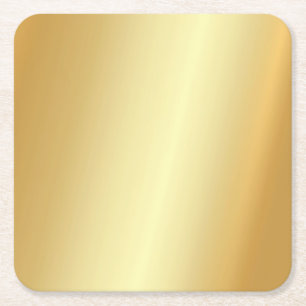 Imitate Gold Elegantes Leder Modernes Template Rechteckiger Pappuntersetzer