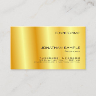 Imitate Gold Elegantes Unternehmen Einfache Vorlag Visitenkarte