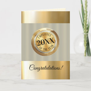 Imitate Gold Emblem Mitarbeiter der Jahreskarte Karte