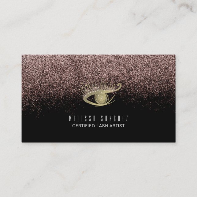 Imitate Gold Eyelashes Salon Visitenkarte (Vorderseite)