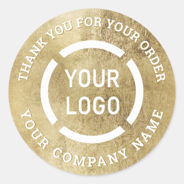 Imitate Gold Firmenlogo Danke für Aufkleber (Vorderseite)