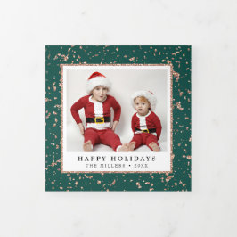 Imitate Gold Flakes Weihnachten Dreifach Gefaltete Urlaubskarte