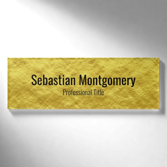Imitate Gold Fohlen Berufliche Bezeichnung Markier Namenschild (Vorderseite)