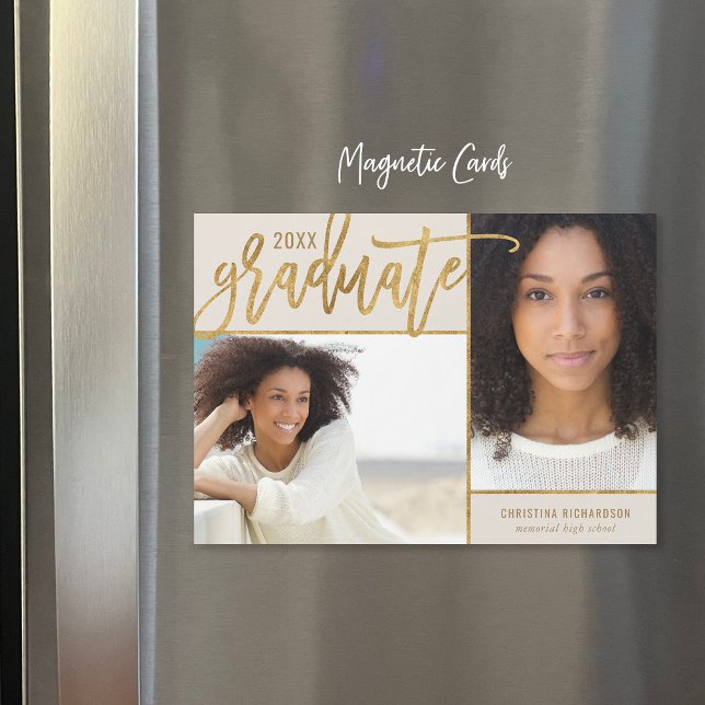 Imitate Gold Foil 2 Foto Abschluss Ankündigung (Von Creator hochgeladen)