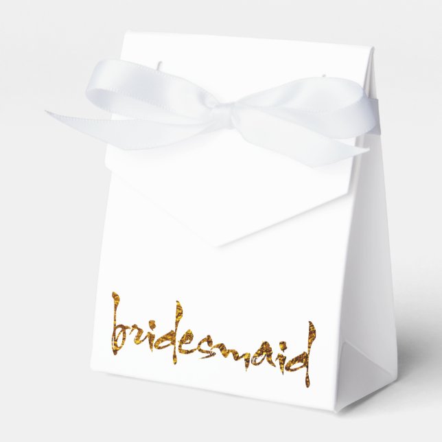 Imitate Gold Foil Bridesmaid Geschenkschachtel (Vorderseite)
