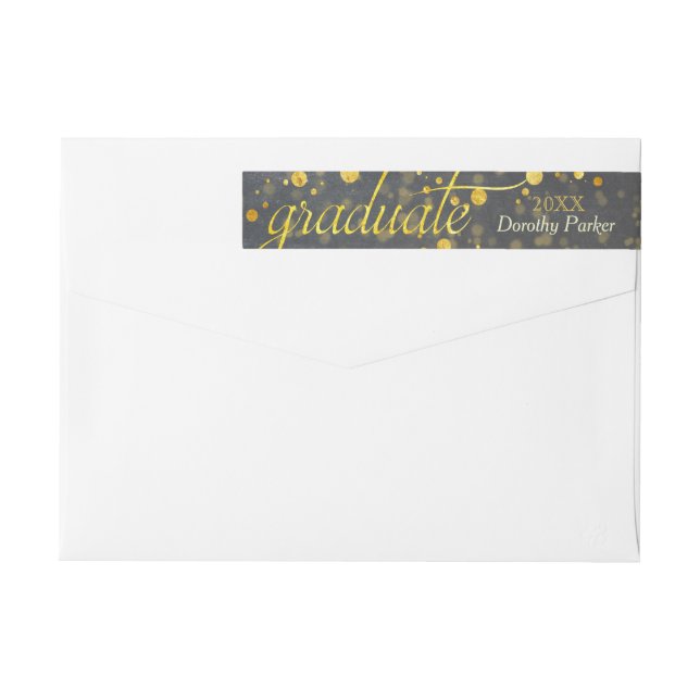 Imitate Gold Foil Confetti Abschluss (Rückseite)