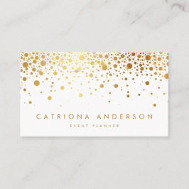 Imitate Gold Foil Confetti Business Card | weiß Visitenkarte