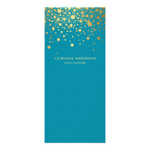 Imitate Gold Foil Confetti Business Rack Card   AQ Werbekarte