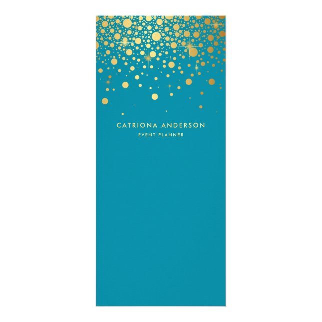 Imitate Gold Foil Confetti Business Rack Card | AQ Werbekarte (Vorne)