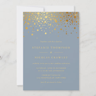 Imitate Gold Foil Confetti Dots Blush Pink Hochzei Einladung