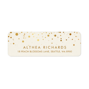 Imitate Gold Foil Confetti Dots Elfenbeinküste V