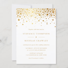 Imitate Gold Foil Confetti Dots Hochzeit Einladung